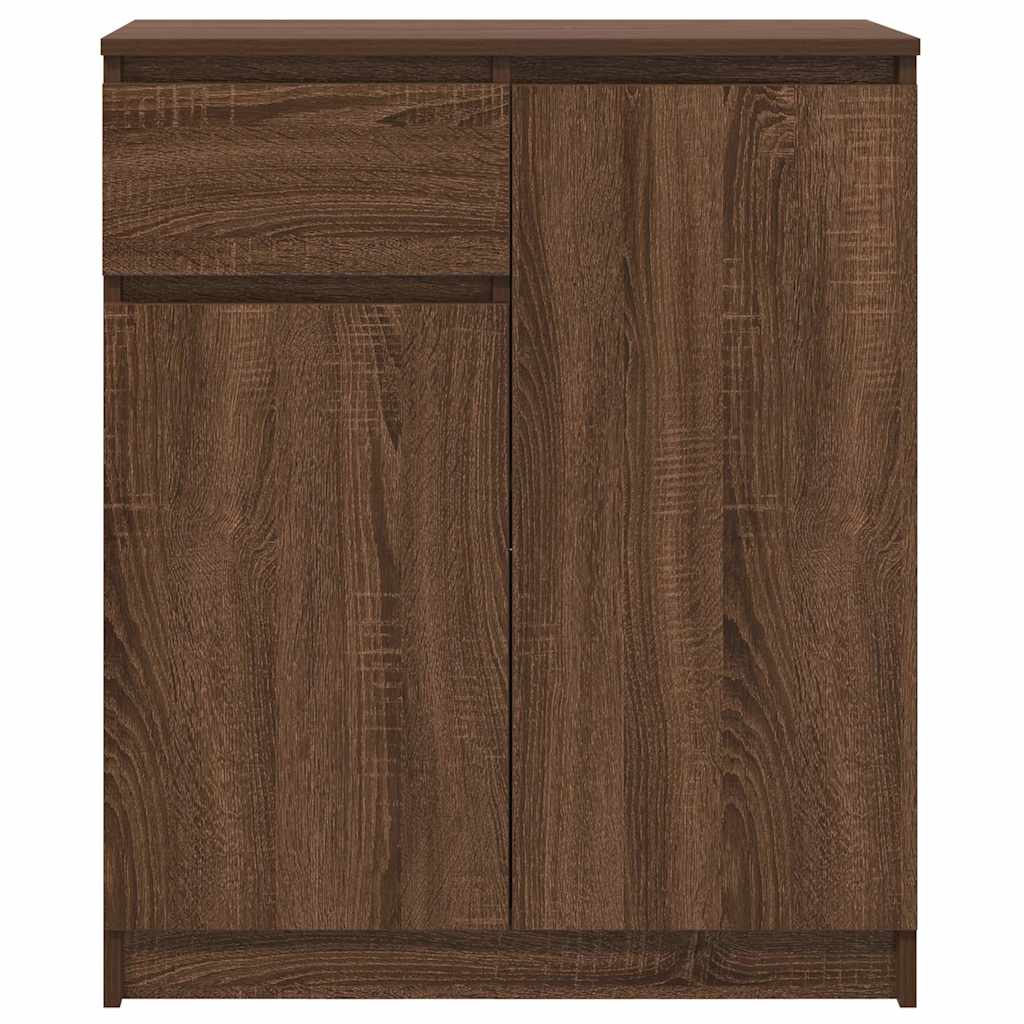 Sideboard with Drawer Brown Oak 71x35x84 cm Engineered Wood